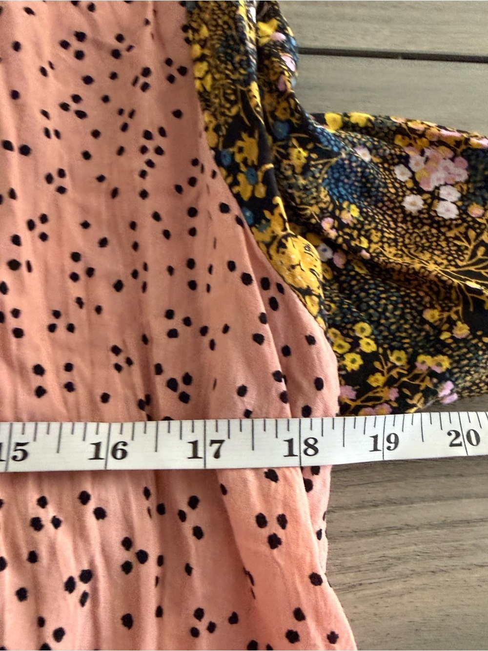 Urban Outfitters Pink and Black Floral & Polka Dot Open Front Top - Picture 5 of 5
